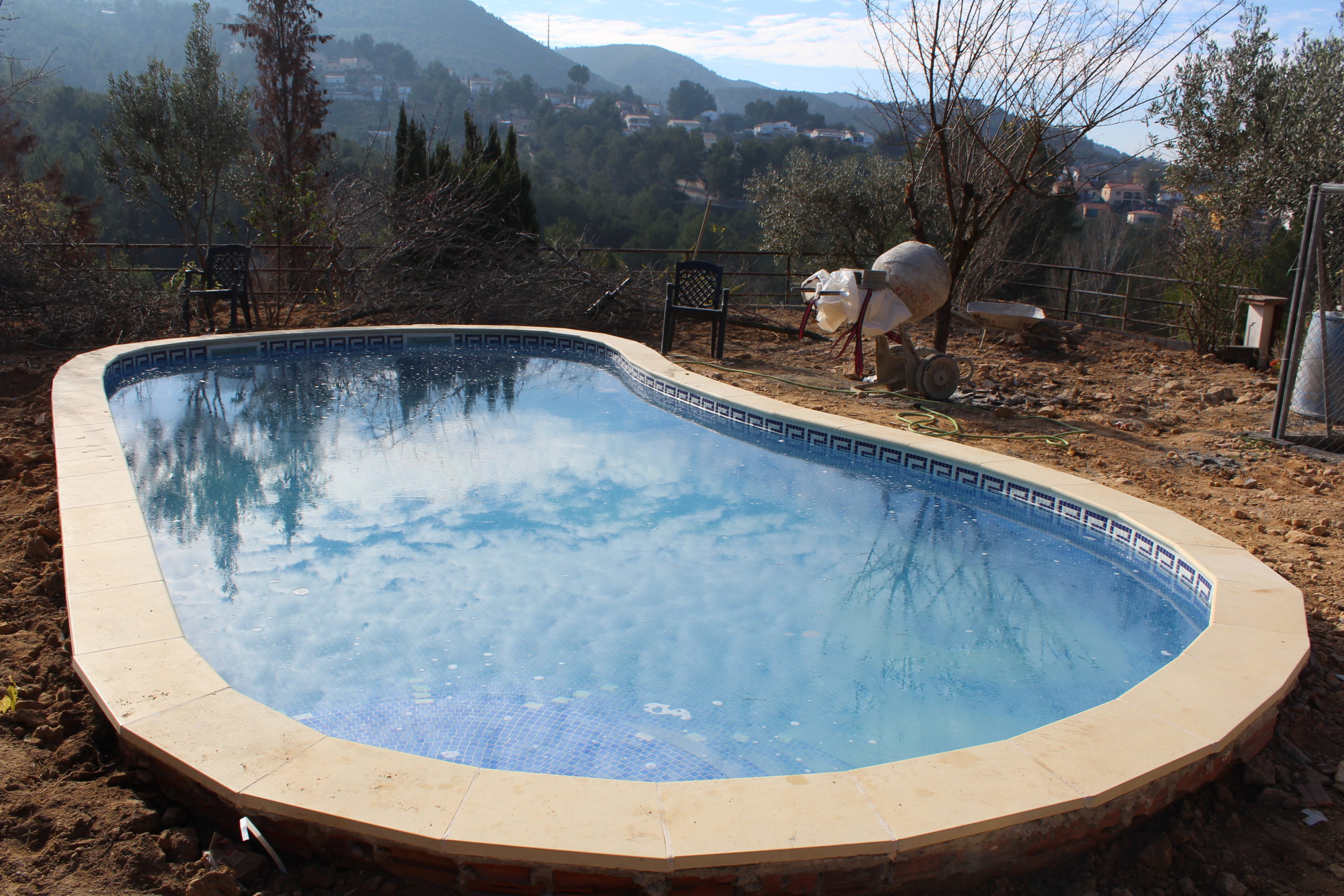 Piscina en forma de riñón